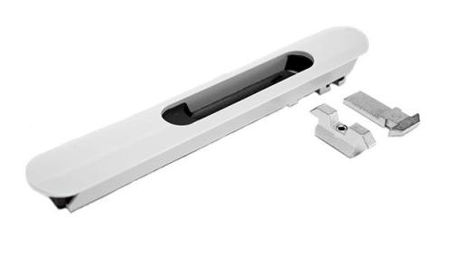 Защелка Альфа полиацеталь со скрытым креплением, светло-серый RAL7040 (уп.150шт) шт.