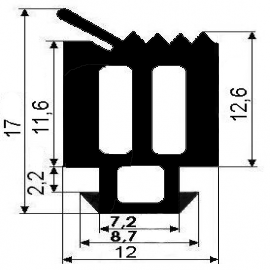 ТПУ 6008 Внутренний уплотнитель заполнения 12мм (75м)