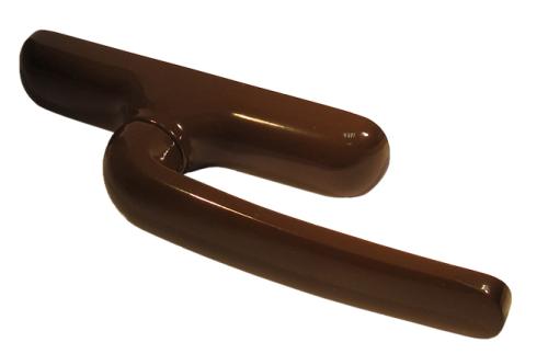 Ручка оконная ригельная 7 CR/41 (AL), коричневая
