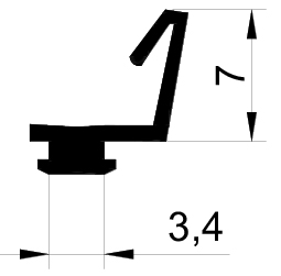 КПУ 68 Уплотнитель структурного остекления (400м)
