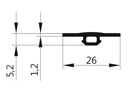 ТПУ 60503 Уплотнитель структурного остекления (300м)
