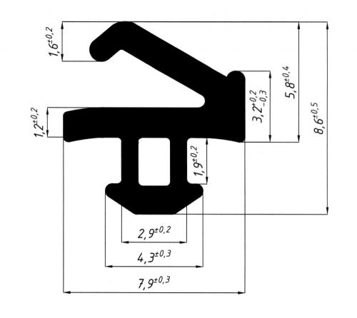 G 017 уплотнитель притвора оконный 400м