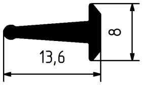 КПУ 07 Уплотнитель порога дверей (300м)