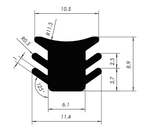 Уплотнитель вентилируемый фасад зазор 10 мм