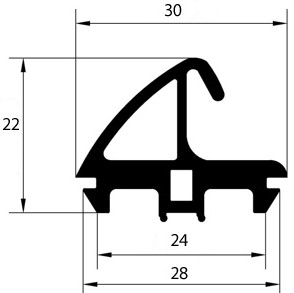 КПУ 09-01 Уплотнитель средний межкамерный КПТ74 (50/60м)