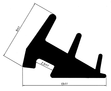ТПУ 004C  Уплотнитель алюминиевого  "ёлка" (250м)