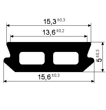 FRK 08 уплотнитель паза дверной рамы (200м)