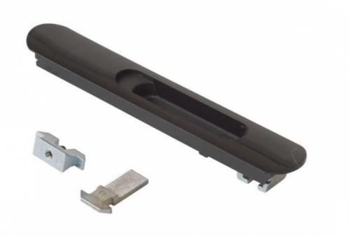 Ручка-защелка Альфа полиацеталь со скрытым креплением, черный RAL 9005 (уп.150шт.) шт.