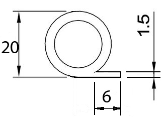 Р-образный силиконовый уплотнитель двери