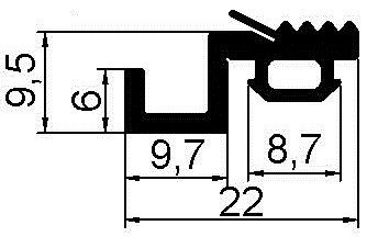 524017 Внутренний уплотнитель заполнения  с канавкой 200м