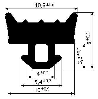 FRK 10 уплотнитель мобильных перегородок (200м)