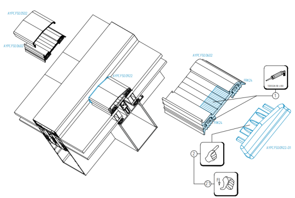 Комплект заглушек крышки AYPC.F50.0922К
