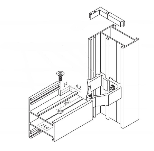 9ES/80 Сухарь для оконного импоста Р400/07KR