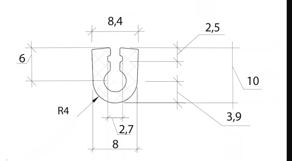 КПУ-209 чертеж уплотнителя