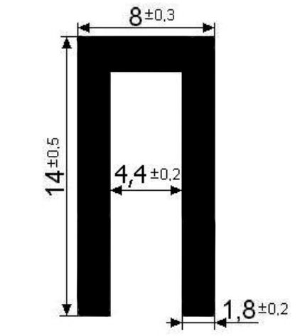 п-образный уплотнитель 4мм