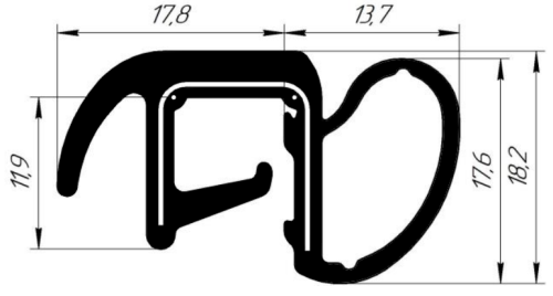 Уплотнитель двери универсальный РКИ - 94 -01