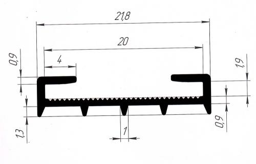 под трубный хомут подкладка шир. 20 мм