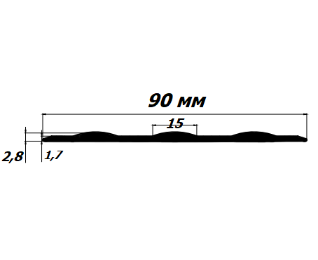 Привальная лента 90 мм для усиления днища лодки, лента днищевая ПВХ