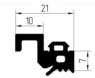 FRK 22 Уплотнитель  с канавкой (100м)	