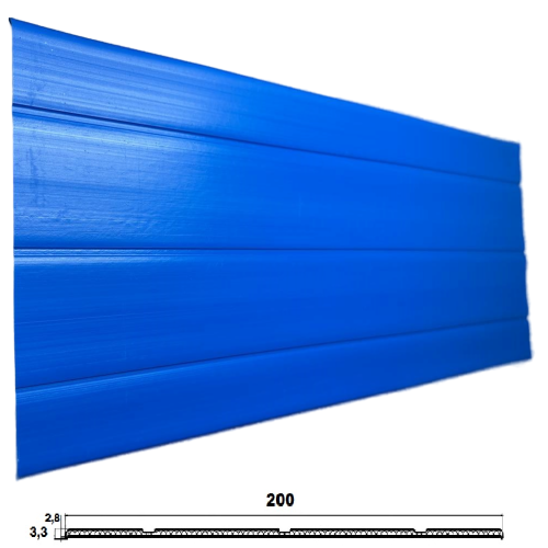 Отбойная доска из мягкого ПВХ 200 мм, цвет синий