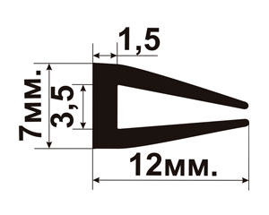 УС- 01-03 П-образный торцевой уплотнитель