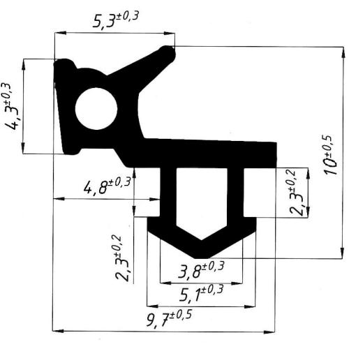 КВЕ 254 уплотнитель пристекольный