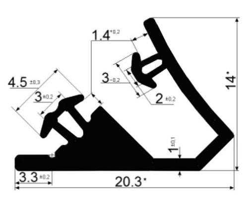 03 30 13  Уплотнитель штапика  100 м