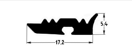 FRK 189 Уплотнитель для прижимной планки  (400м)