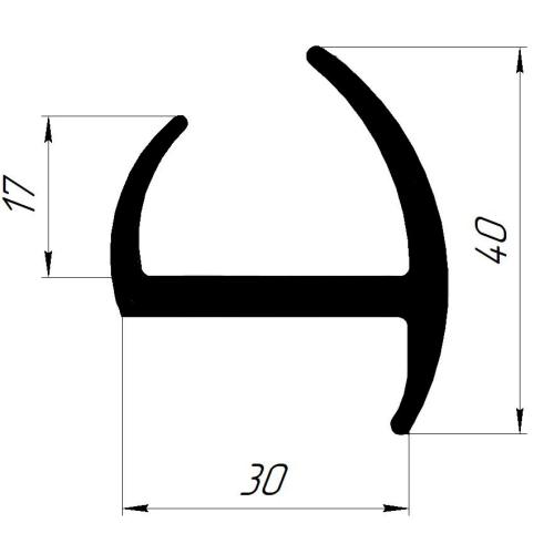 для дверей промтоварного фургона уплотнитель 30 мм 