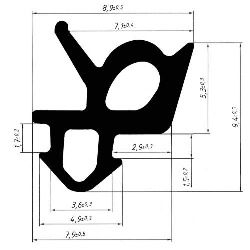 Уплотнитель стекольный для REHAU (002)