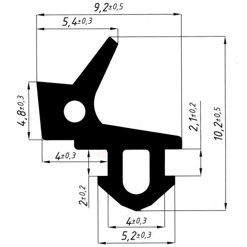 KBE 255 уплотнитель для ПВХ окон и дверей