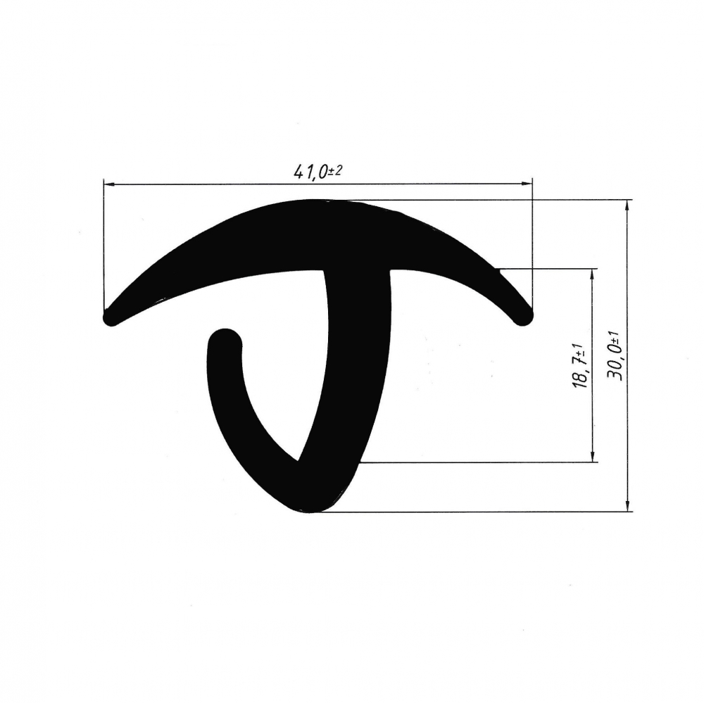 уплотнитель двери фургона 18 мм