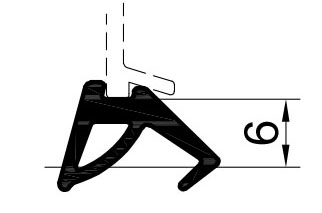 03 30 26 Уплотнитель штапика система Инициал