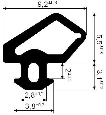 FRK 95 уплотнитель притвора двери (300м)