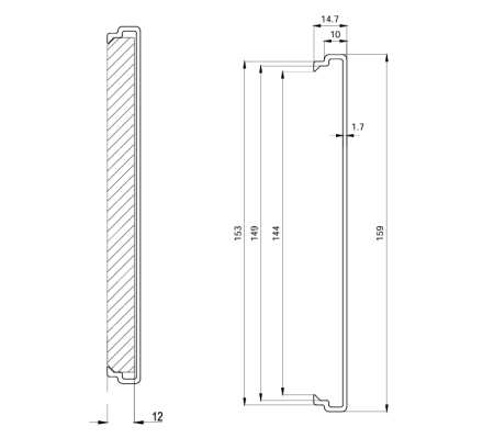 Отбойная доска на каркасе ПВХ 160 мм