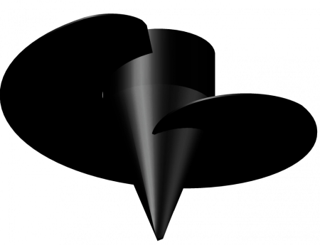 Наконечник винтовой для свая d 76, черный