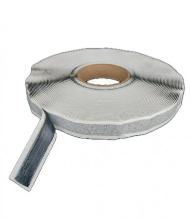 Бутилкаучуковая лента двусторонняя 15 мм, толщина 2мм (рулон 20м)