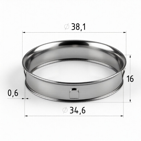 Окончание поручня (заглушка штампованная) на трубу Ø38.1 мм (AISI 304) полированная 
