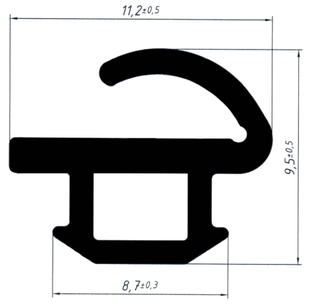 КПУ 215 Уплотнитель притвора дверей