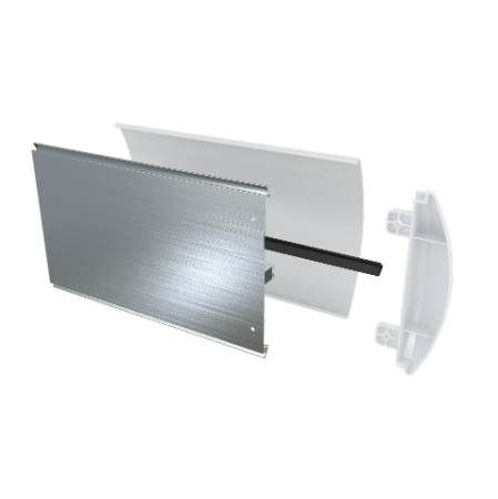 Отбойник на алюминиевом каркасе полукруглый с классом пожарной опасности КМ 1