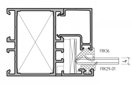 FRK36 внутренний уплотнитель штапика