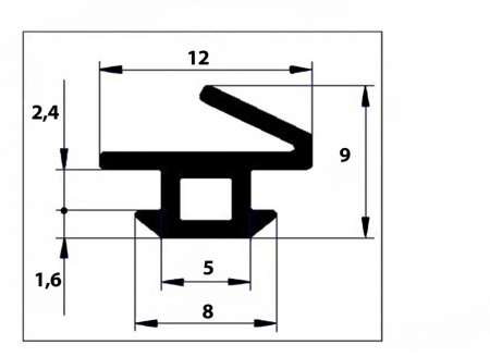 КПУ 06 Уплотнитель притвора дверных створок (300м)
