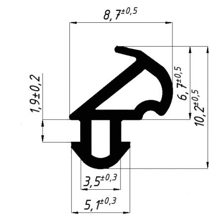 КВЕ 228 уплотнитель притвора (400 м)