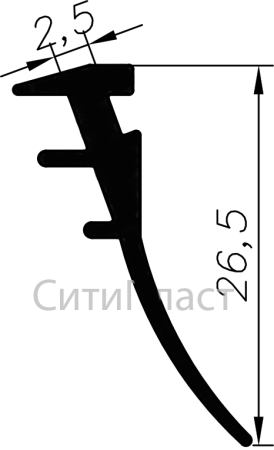 КПУ 02 Уплотнитель резиновый елка (200м)	