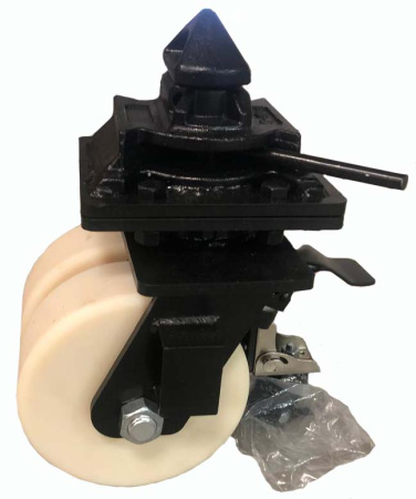 Колесная опора поворотная нейлон сдвоенная 4800 кг