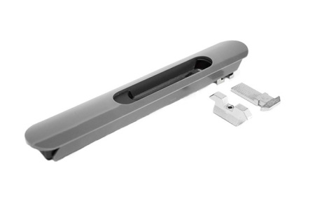 Защелка Альфа полиацеталь со скрытым креплением, темно-серый RAL7015 (уп.150шт) шт.