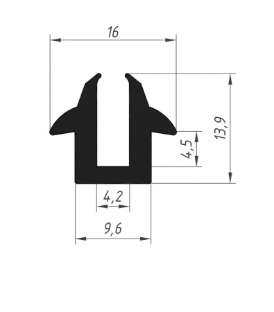 КПУ 16 - 1 Уплотнитель резиновый (200м)