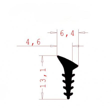 FRK 38 уплотнитель заполнения под штапик (400м)