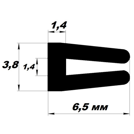 УС- 01-01 п-образный уплотнитель 1,4мм