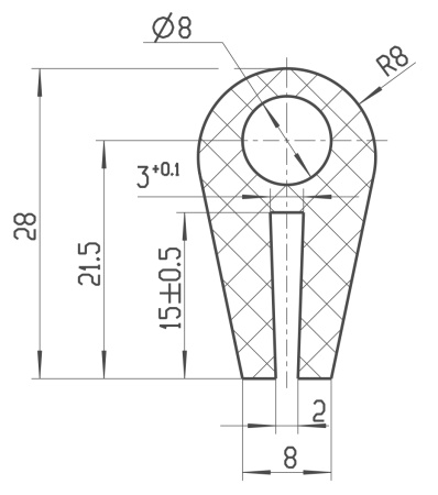 ВИГЕ 751392.068-03 силиконовый уплотнитель для люков емкостей